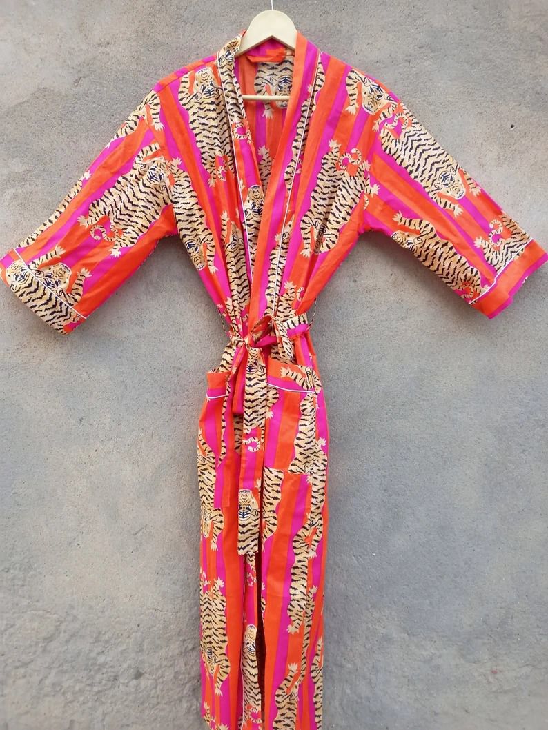 Printed Cotton women Bathrobes